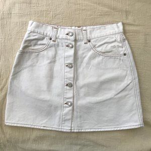Vintage Bennetton Button Front Denim Mini Skirt